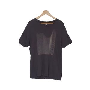 Tesla Logo Men Large Organic Cotton Brown Light Weight Soft Short Sleeve T-Shirt